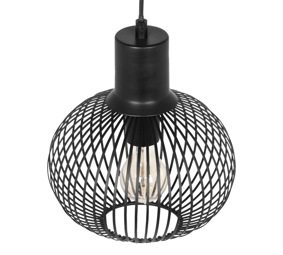 Rippuv valgusti 23 cm E27 must matte - Image 8