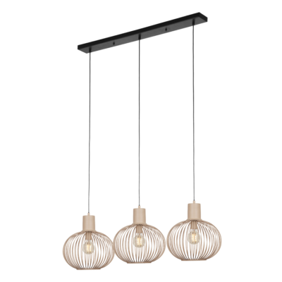 Rippuv valgusti 3 tk E27 sand