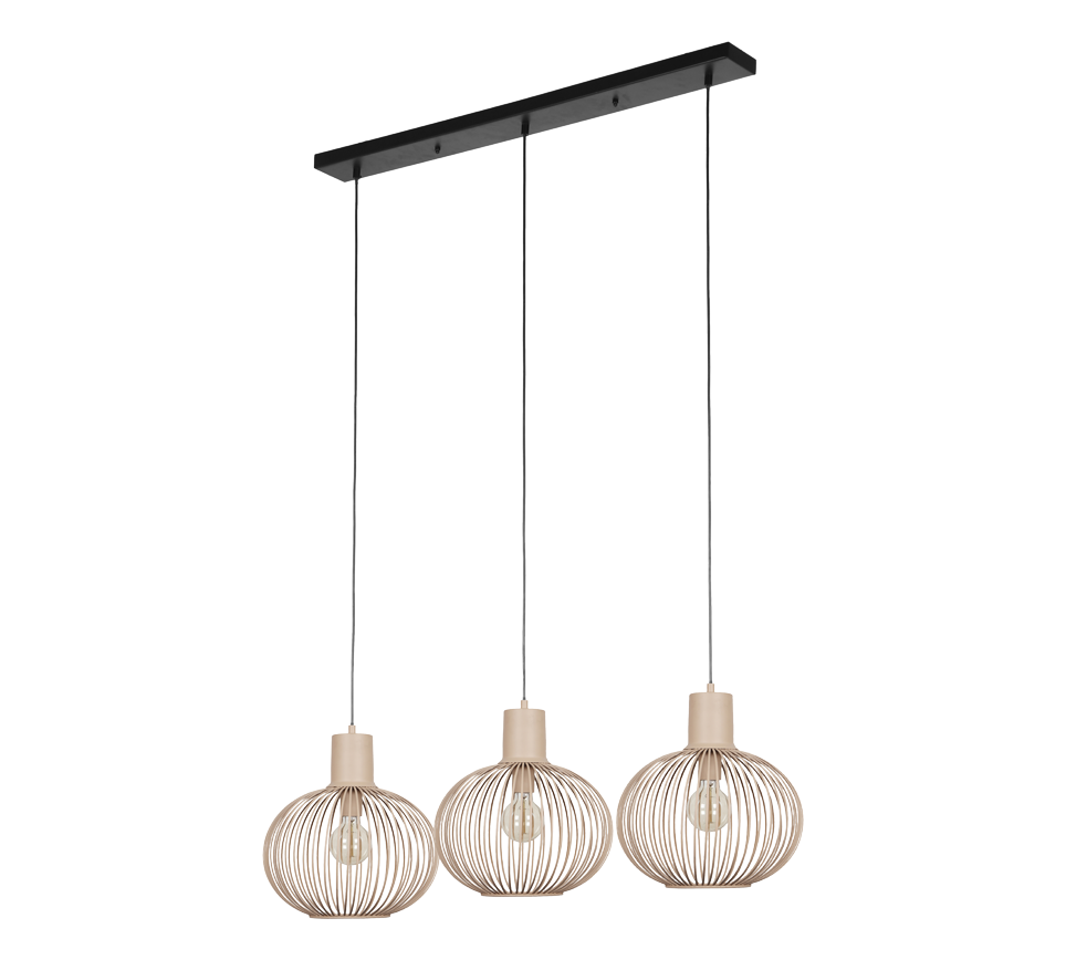 Rippuv valgusti 3 tk E27 sand - Image 5