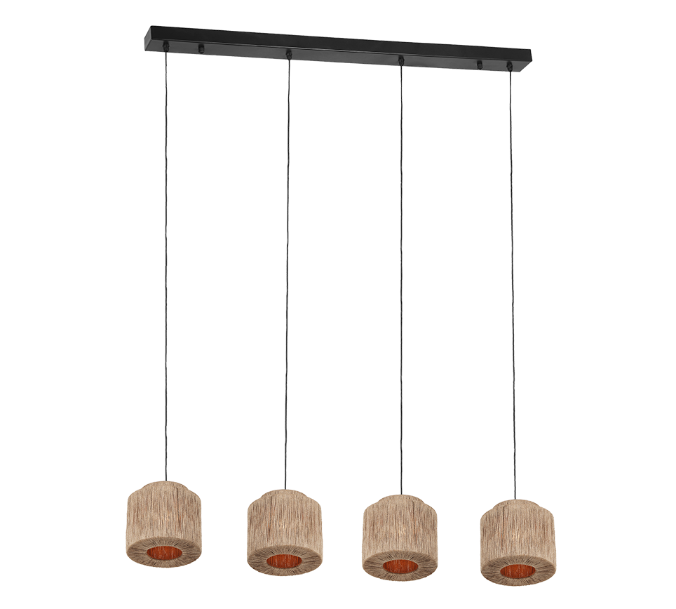 Rippuv valgusti 4 tk E27 looduslik värv/jutust