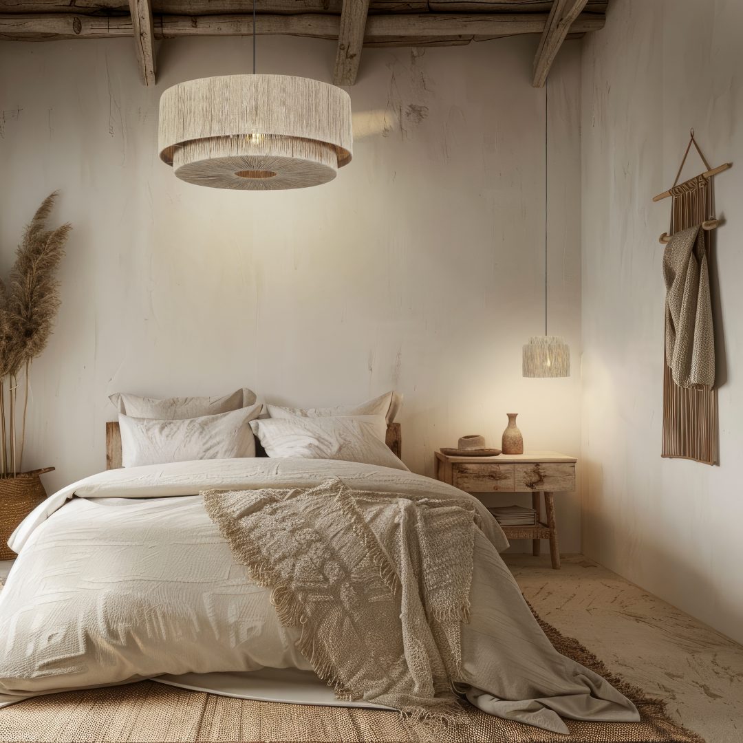 Rippuv valgusti 1 tk 60 cm E27 looduslik värv/jutust - Image 2