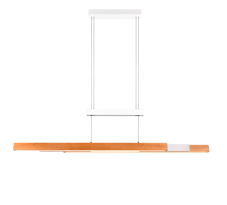 Rippuv valgusti LED matt valge/puit - Image 6