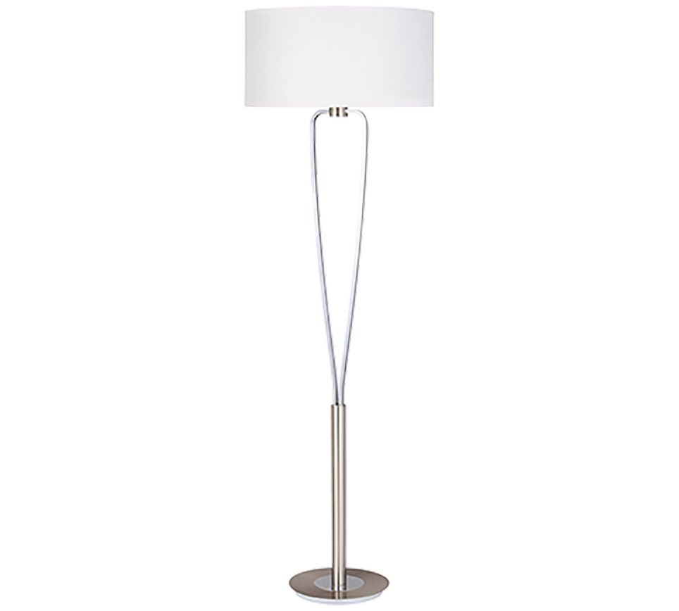 Paris II põrandavalgusti E27 hõbedane teras