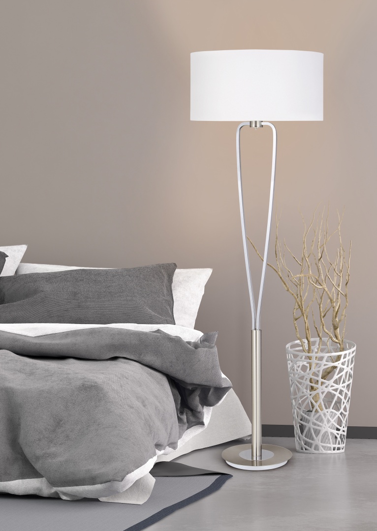 Paris II põrandavalgusti E27 hõbedane teras - Image 2