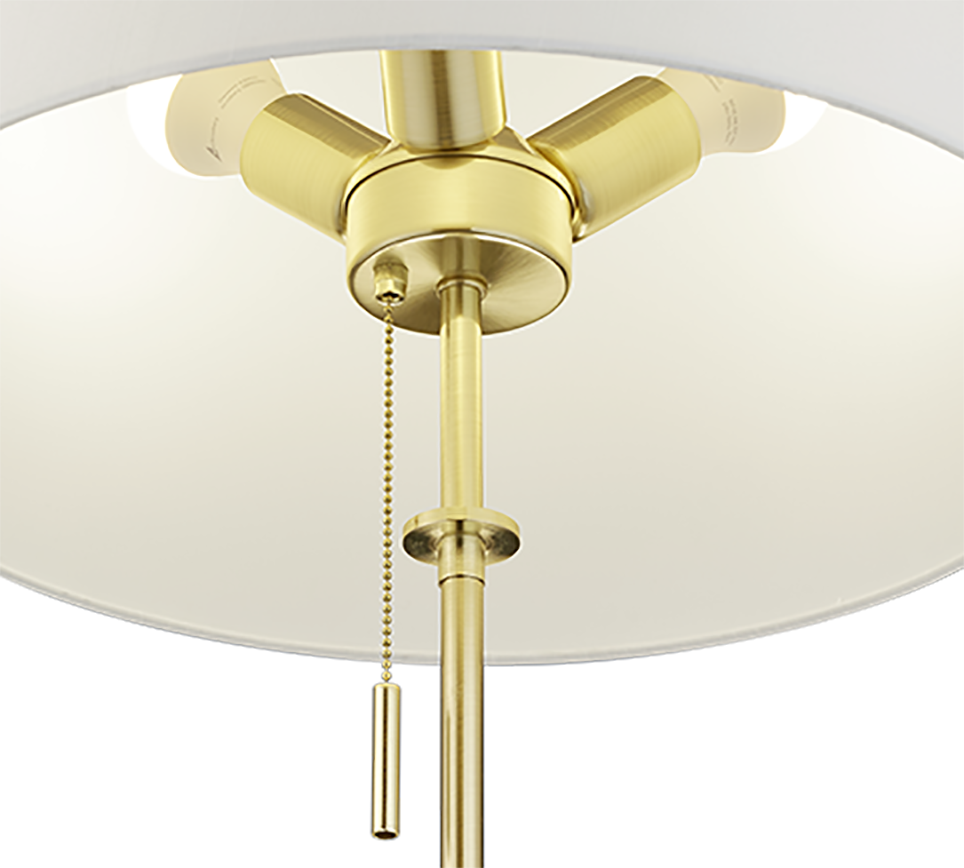 Lyon põrandavalgusti 3xE27 matt messing - Image 4