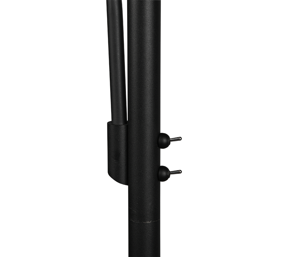 Burton põrandavalgusti lugemisvalgusega E27+E14 must matte - Image 4