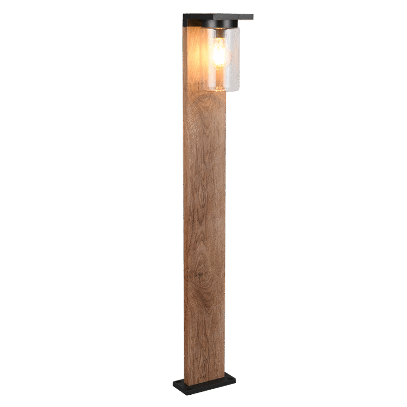 Ardila põrandalamp 100 cm E27 puit/matt must andur