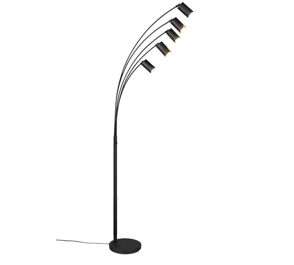 Marley põrandavalgusti 5 tk GU10 must matte