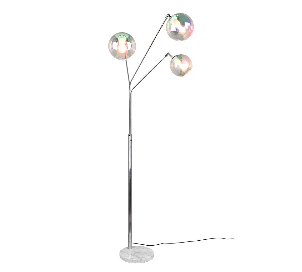 Paxton põrandavalgusti 3xE27 hõbedane