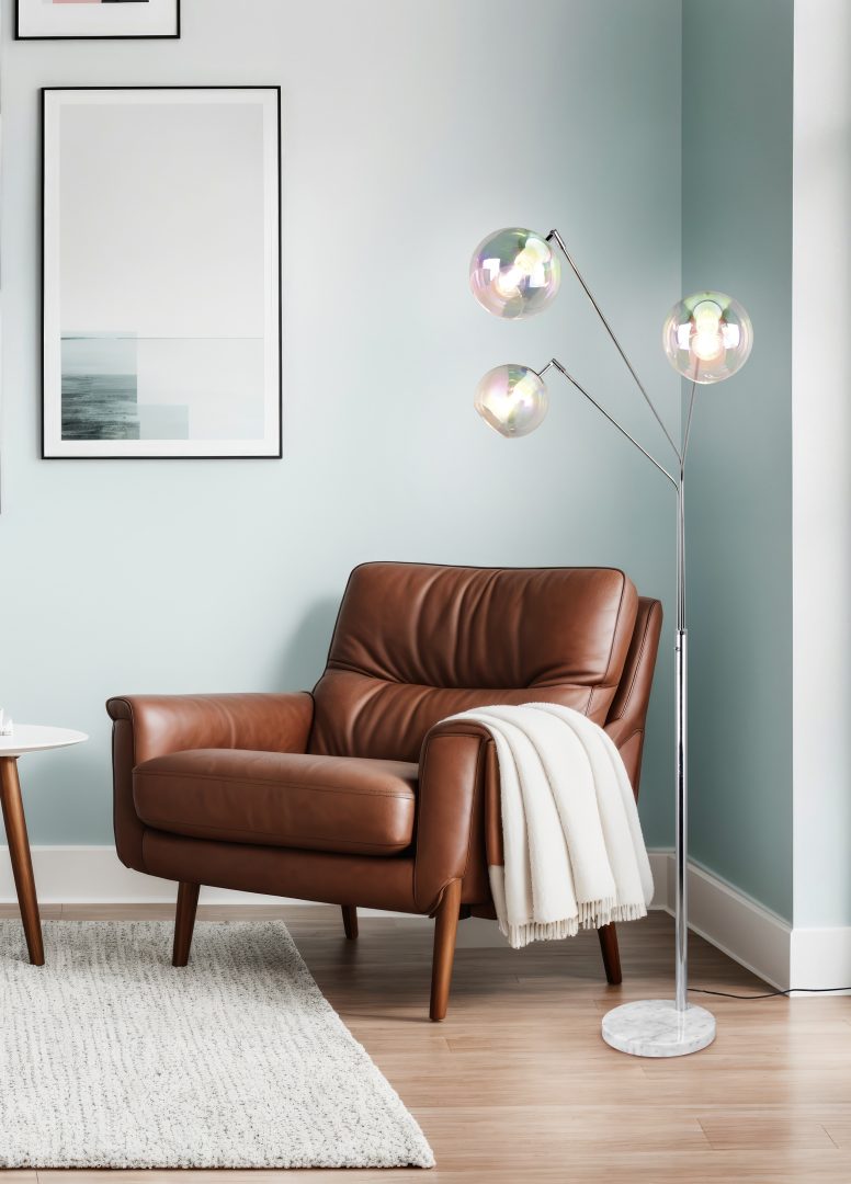 Paxton põrandavalgusti 3xE27 hõbedane - Image 2