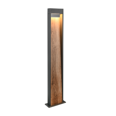 Läbipaistev LED postvalgusti 60 cm puit/ankrat