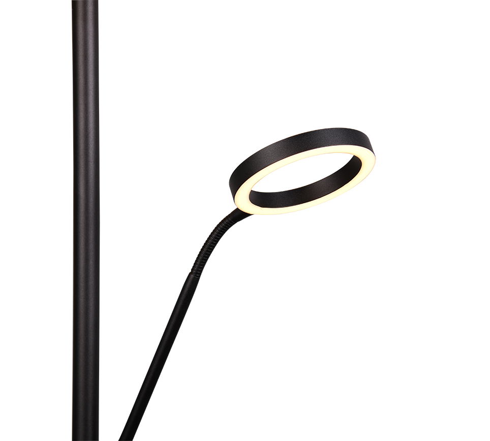 Willis LED põrandavalgusti lugemisvalgusega must - Image 3