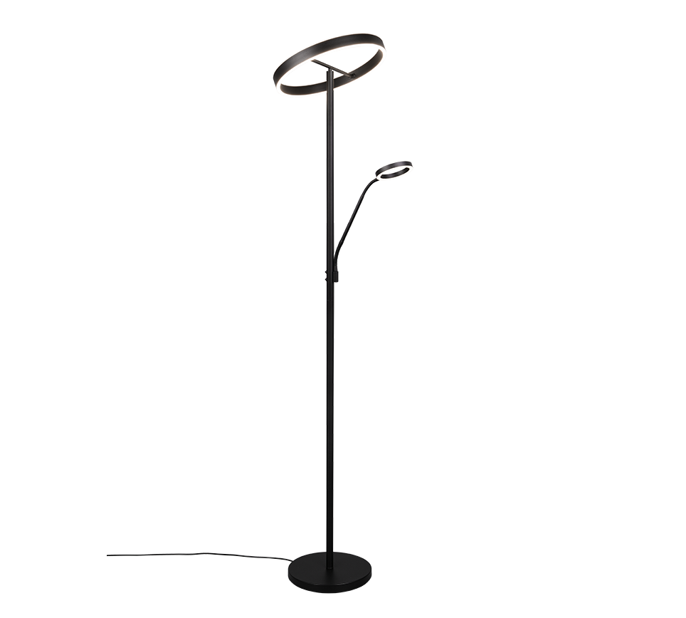 Willis LED põrandavalgusti lugemisvalgusega must - Image 5