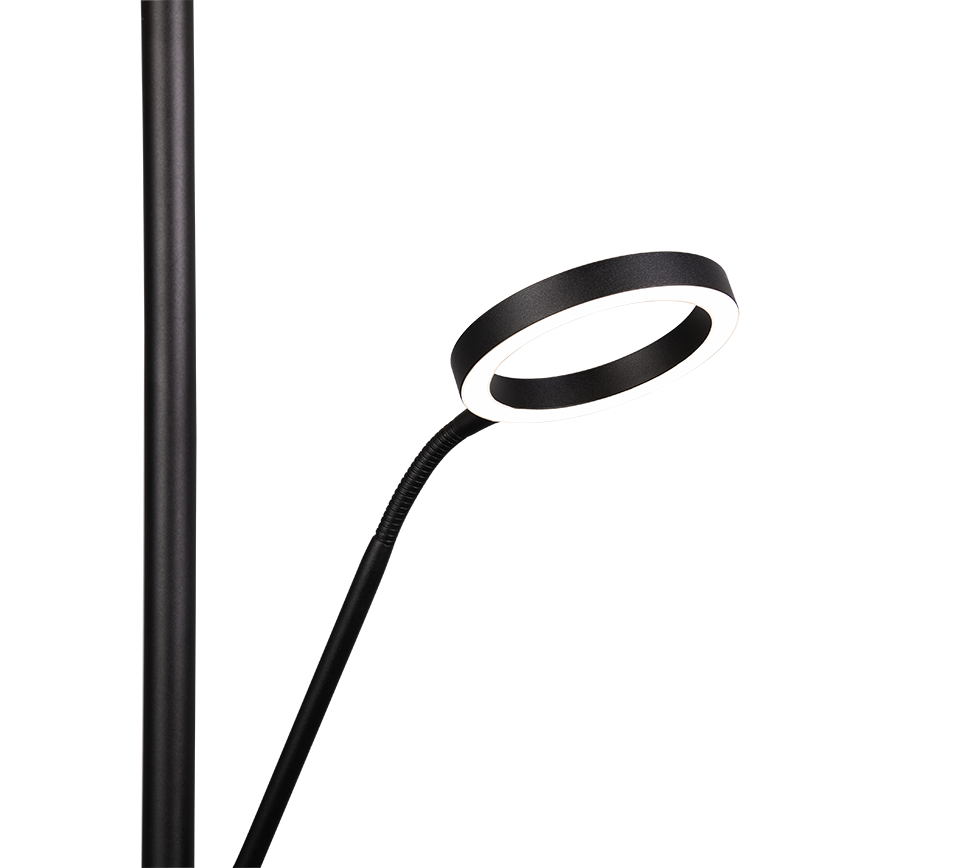 Willis LED põrandavalgusti lugemisvalgusega must - Image 6
