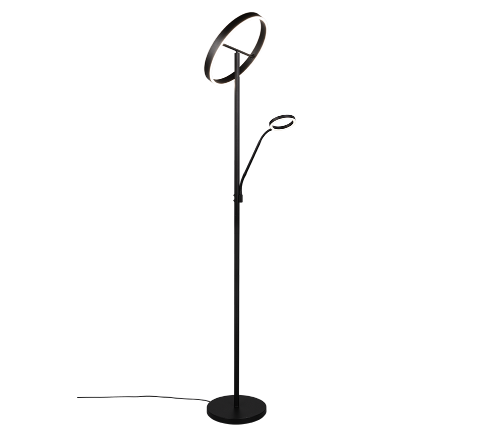 Willis LED põrandavalgusti lugemisvalgusega must - Image 9