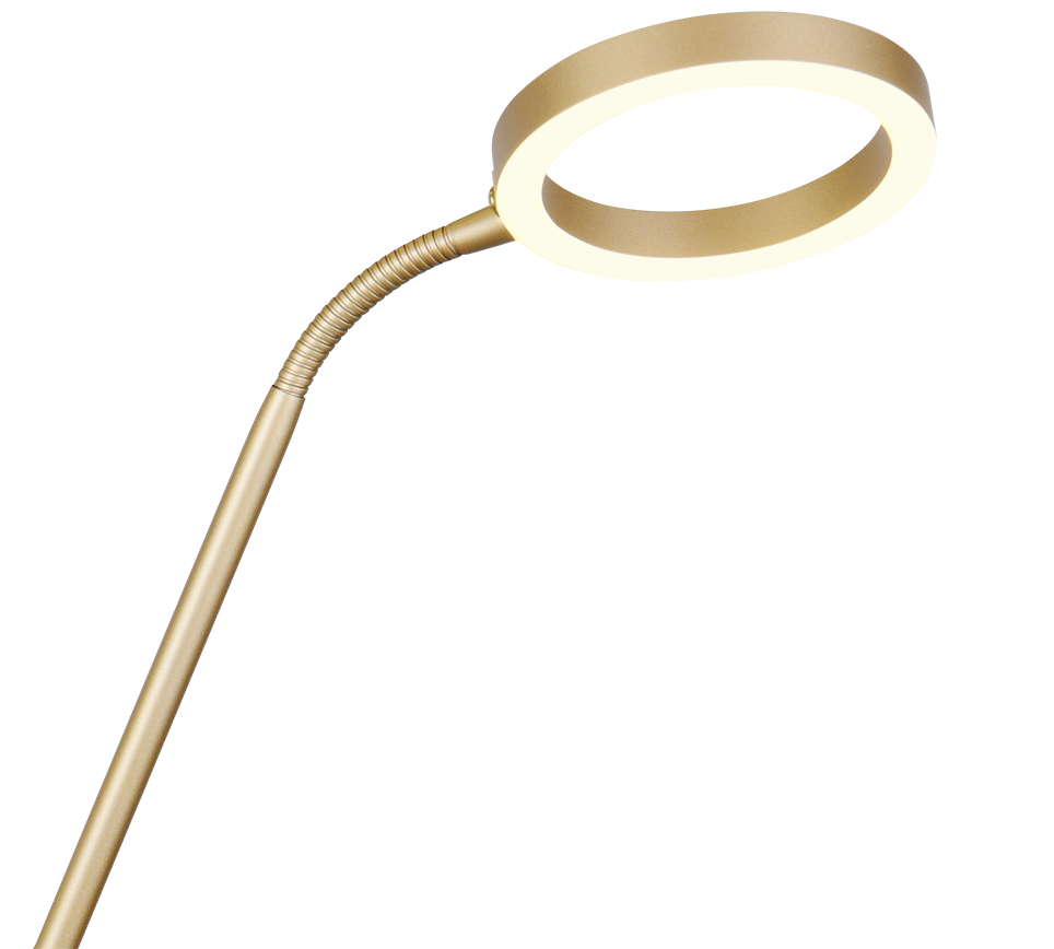 Willis LED põrandavalgusti lugemisvalgusega kuldne - Image 3