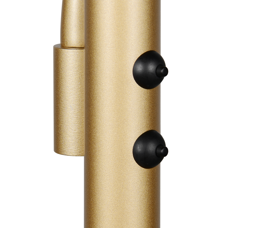 Willis LED põrandavalgusti lugemisvalgusega kuldne - Image 4