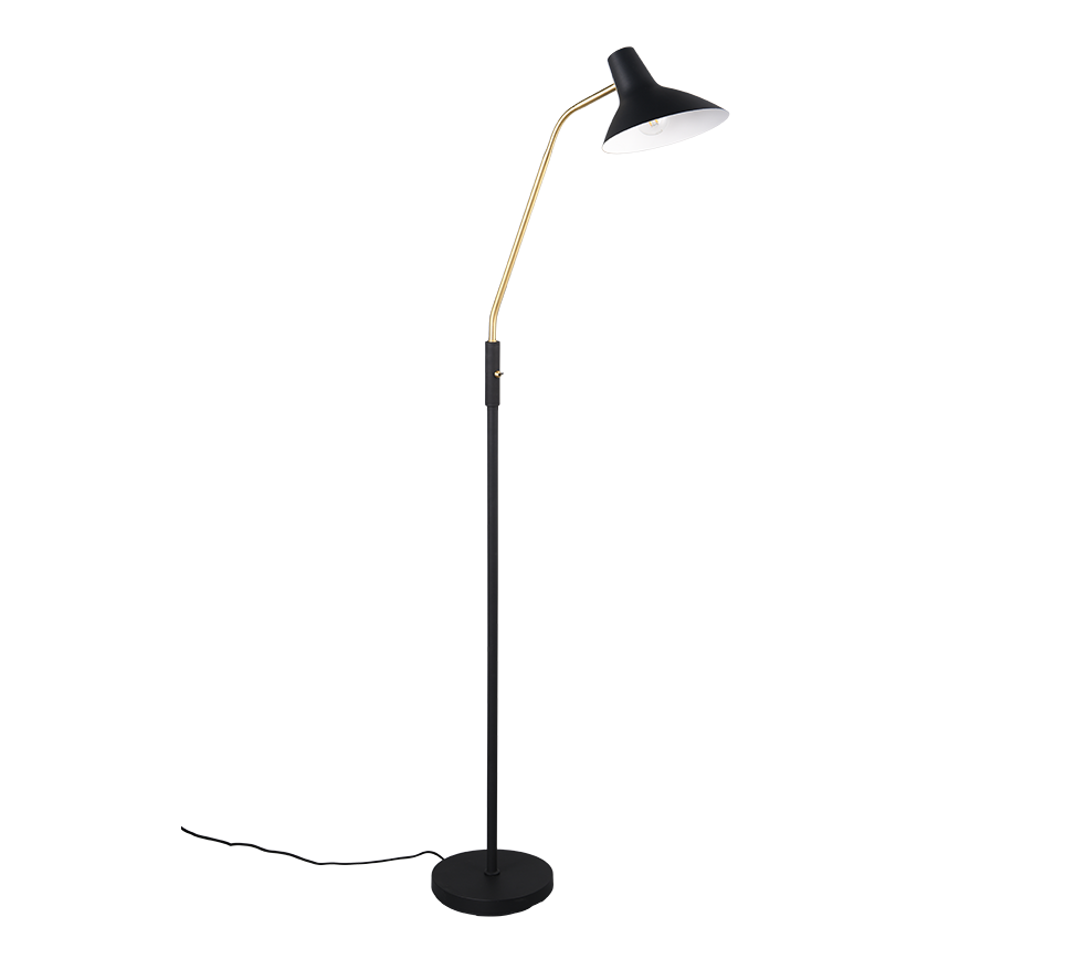 Rippuv valgusti E27 matt must/matt messing - Image 6