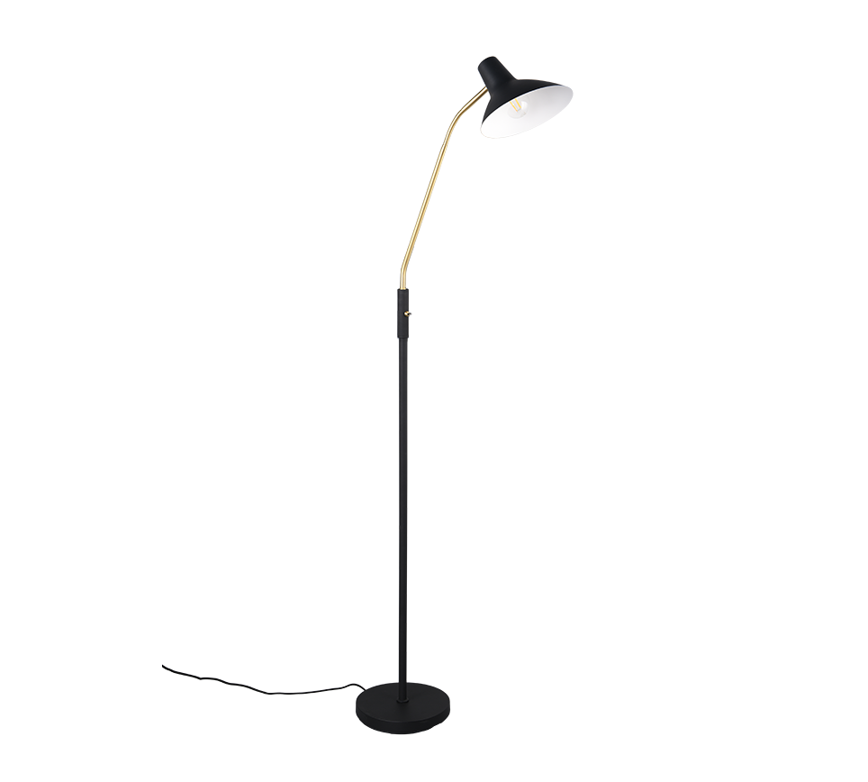 Rippuv valgusti E27 matt must/matt messing - Image 9