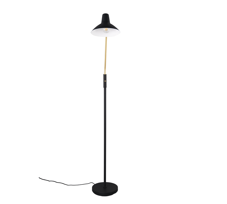 Rippuv valgusti E27 matt must/matt messing - Image 7