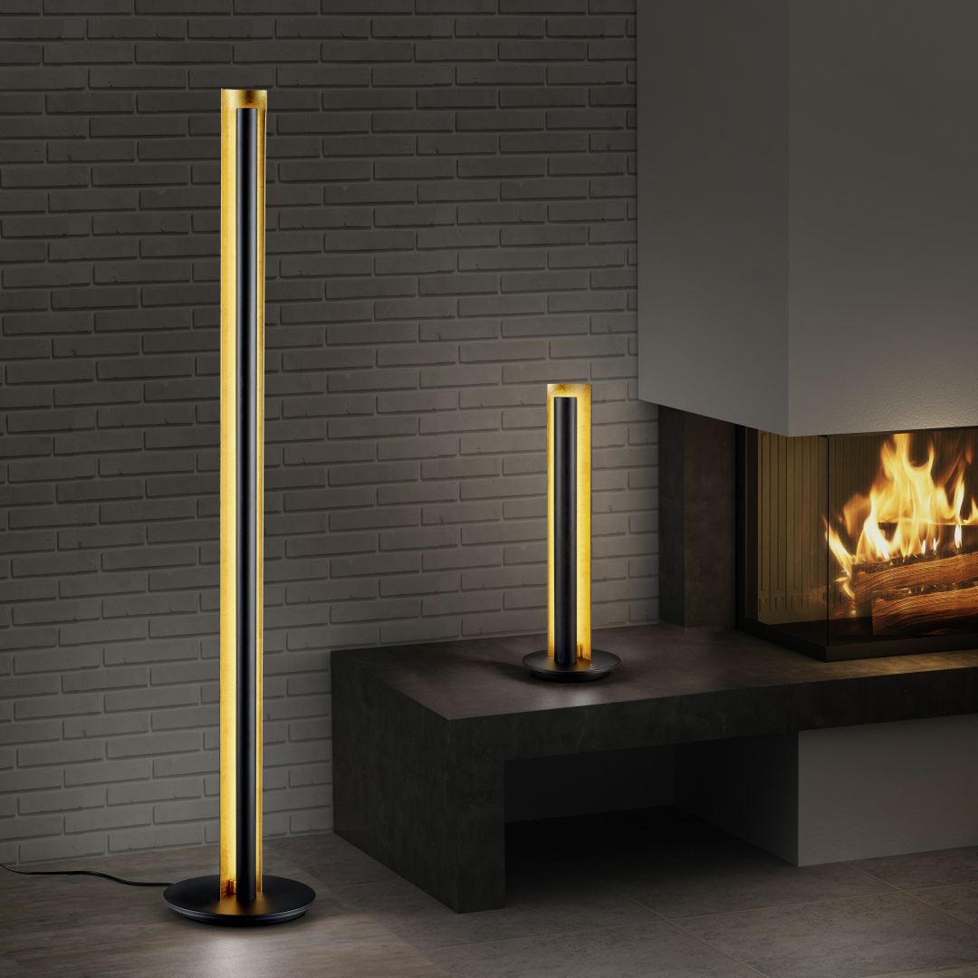 Texel LED põrandavalgusti must/kuld - Image 2