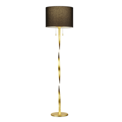 Nandor põrandavalgusti E27 + LED must/kuld
