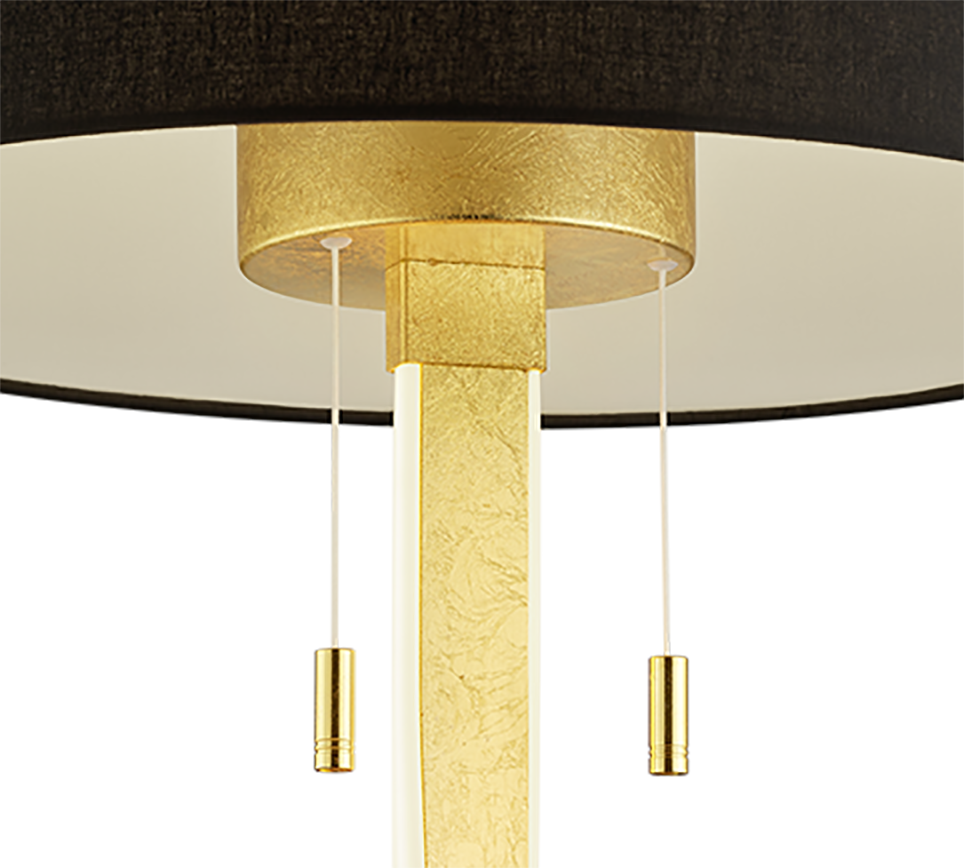 Nandor põrandavalgusti E27 + LED must/kuld - Image 5