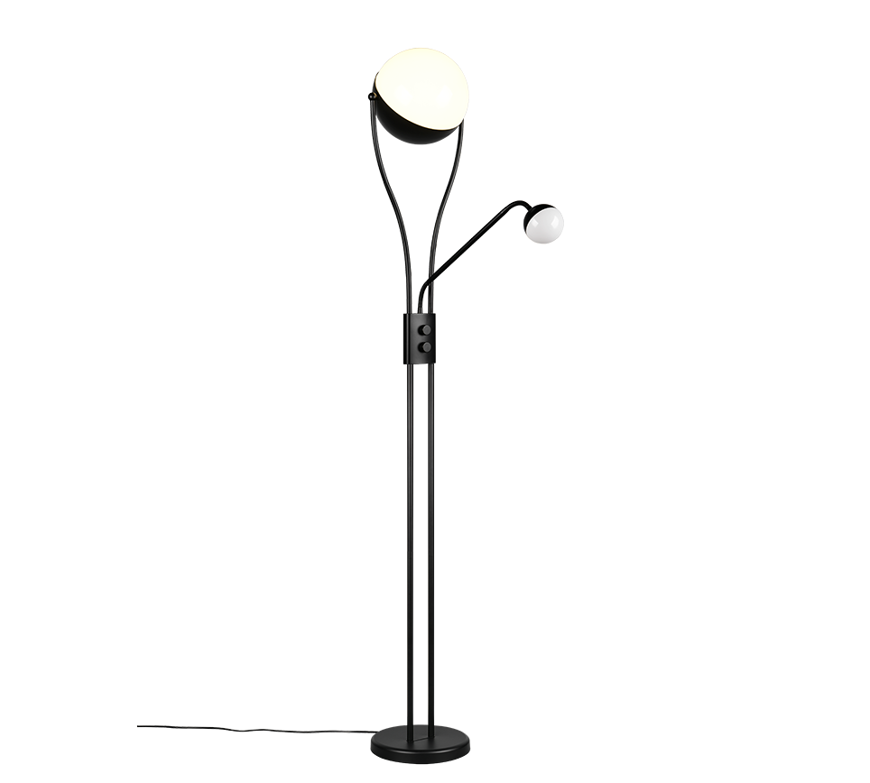 LED põrandavalgusti must koos lugemisvalgusega - Image 2