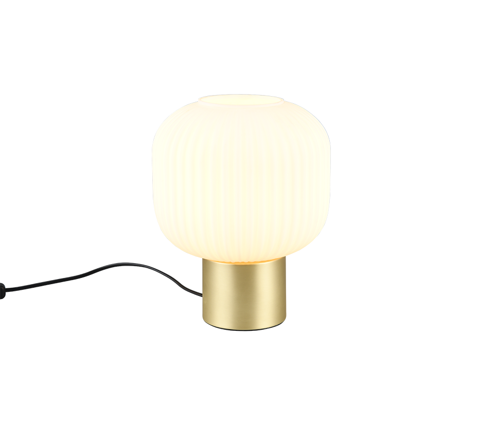 Diva laualamp E27 matt messing/valge