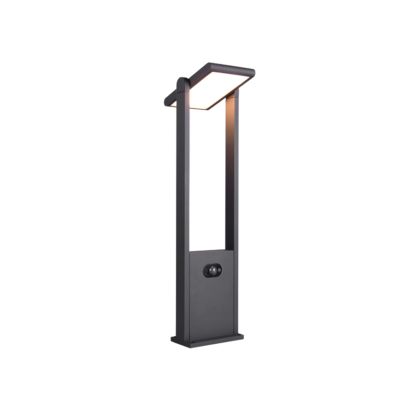 Malawi hübriidne päikese LED post 60 cm antratsiit laaditav liikumis- ja hämarusandur