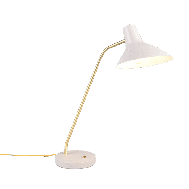 Rippuv laualamp E27 soe hall/matt messing