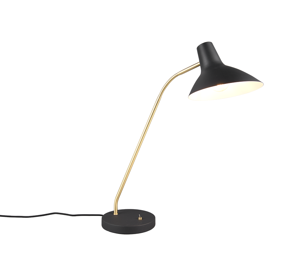 Rippuv laualamp E27 matt must/matt messing