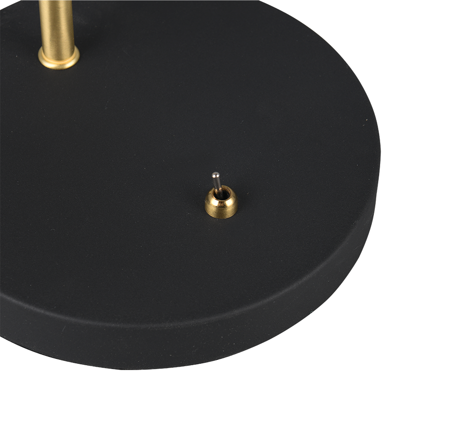 Rippuv laualamp E27 matt must/matt messing - Image 2