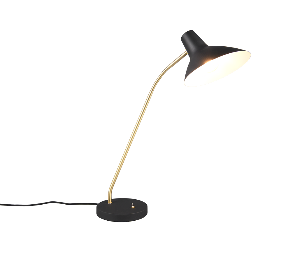 Rippuv laualamp E27 matt must/matt messing - Image 3