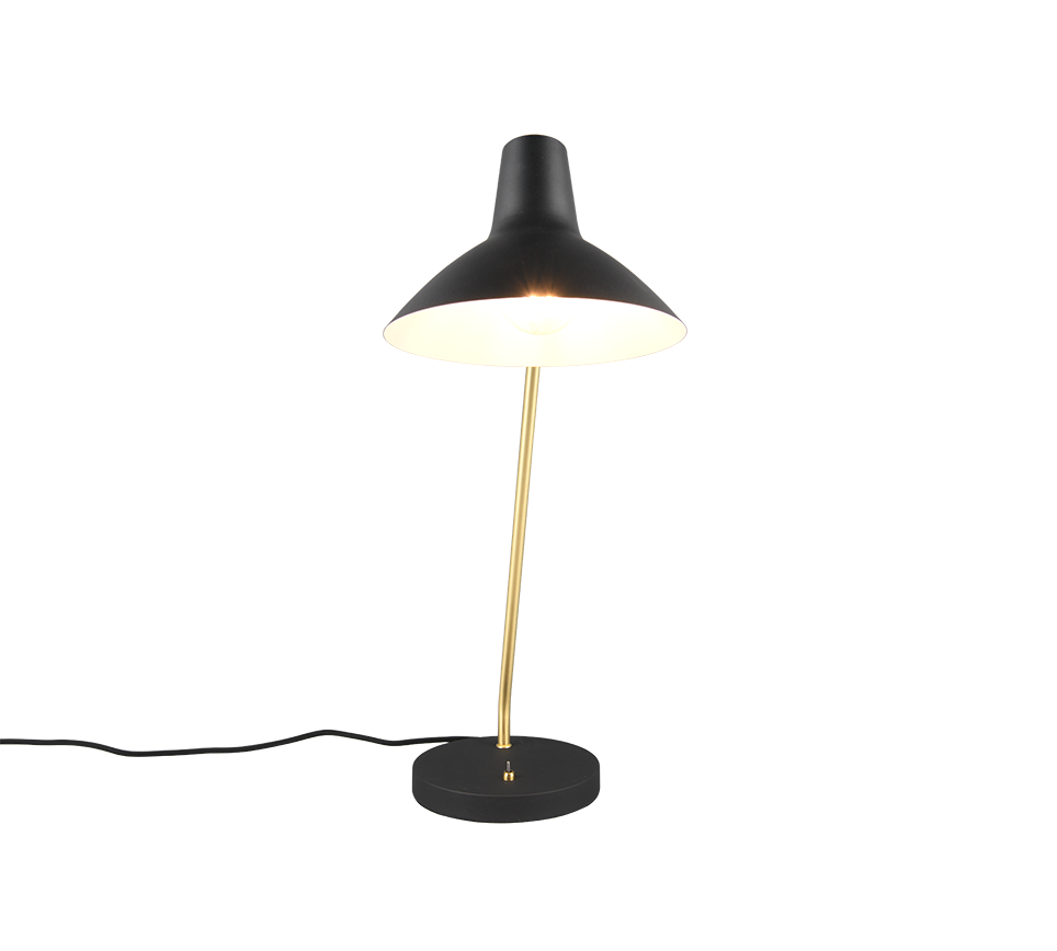 Rippuv laualamp E27 matt must/matt messing - Image 4