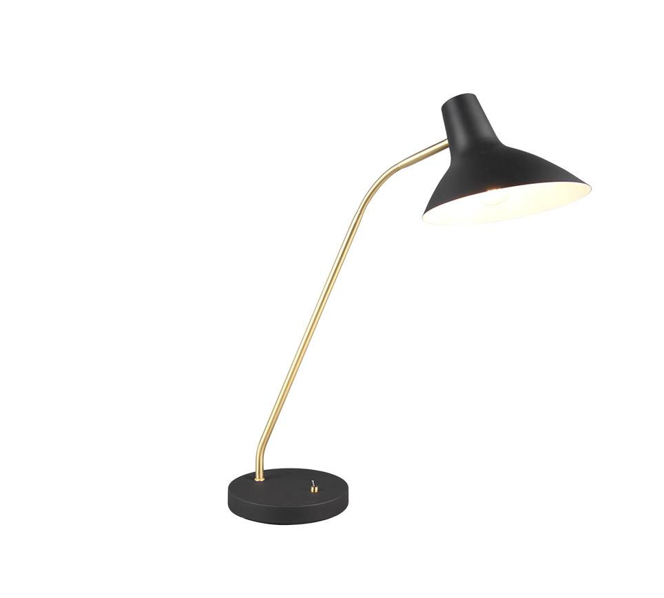 Rippuv laualamp E27 matt must/matt messing - Image 6