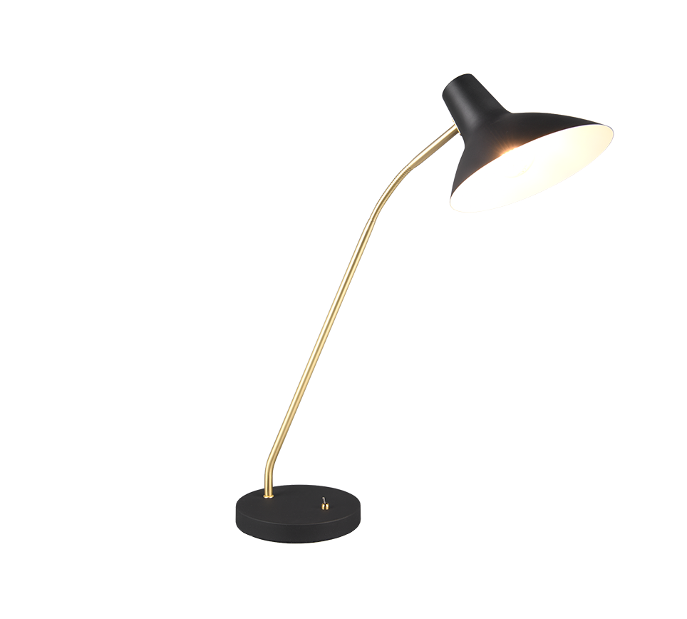 Rippuv laualamp E27 matt must/matt messing - Image 9