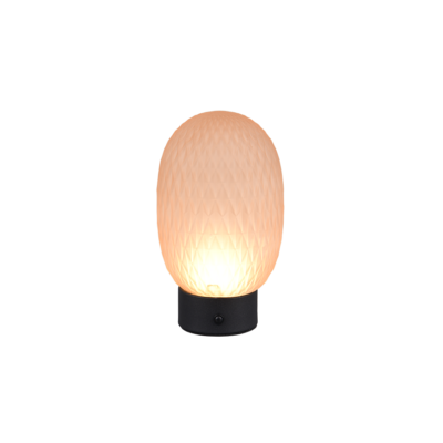Facette LED laualamp amber/matt must laaditav