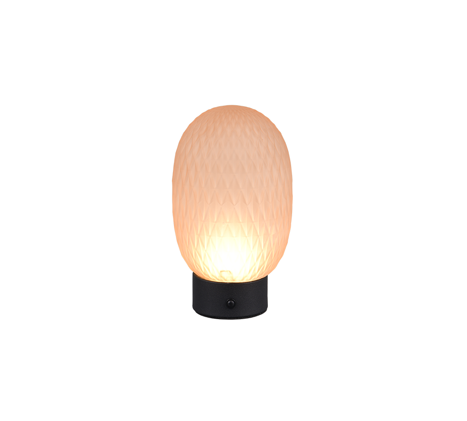 Facette LED laualamp amber/matt must laaditav