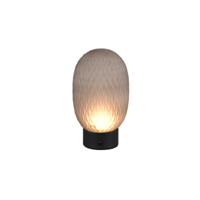 Facette LED laualamp suitsu/matt must laaditav