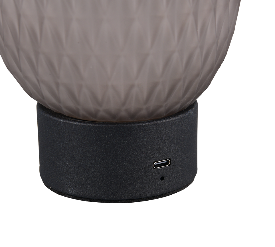 Facette LED laualamp suitsu/matt must laaditav - Image 3