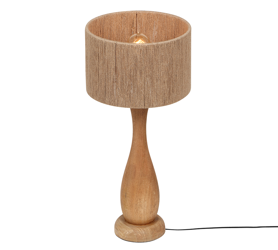 Toba lauavalgusti E27 puit/beez