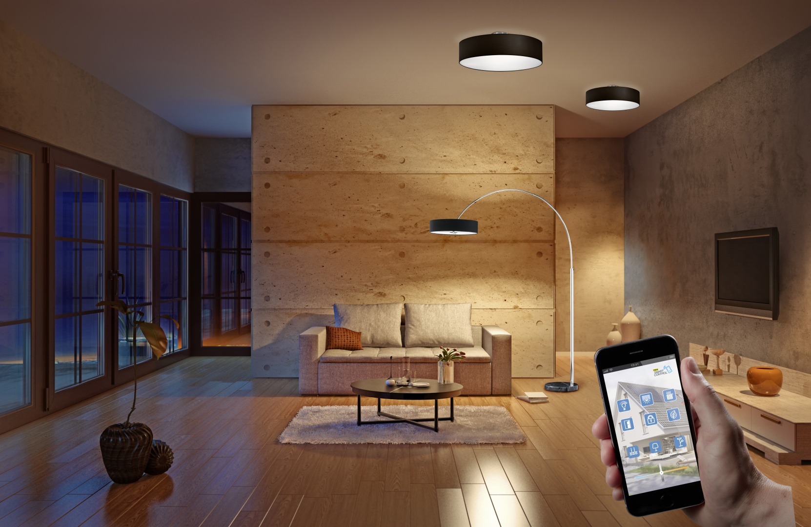 Laevalgusti 50 cm 3xE27 must - Image 2