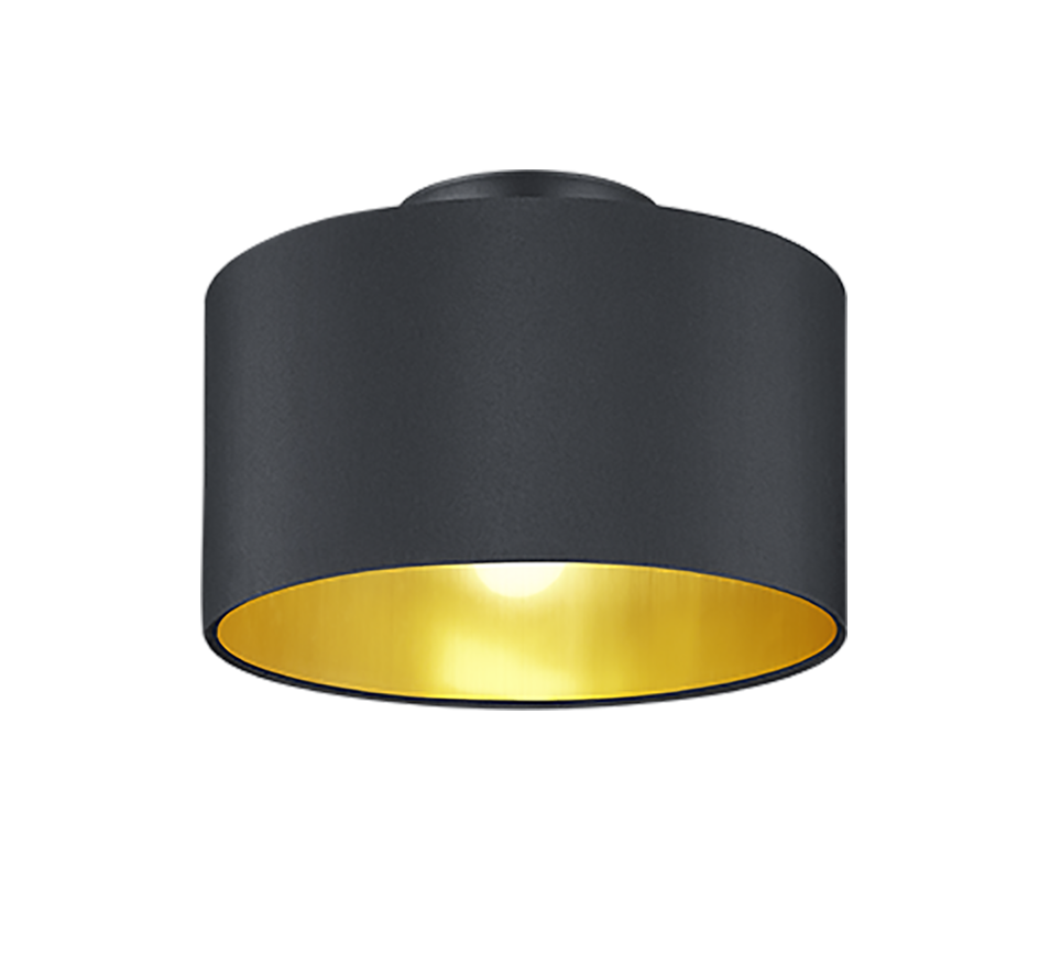 Laevalgusti E14 matt must/kuld