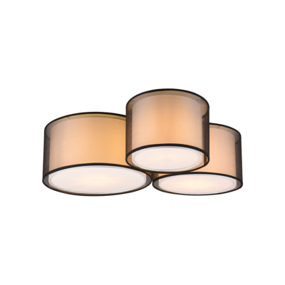 Laevalgusti 3-osaline E27 must matte