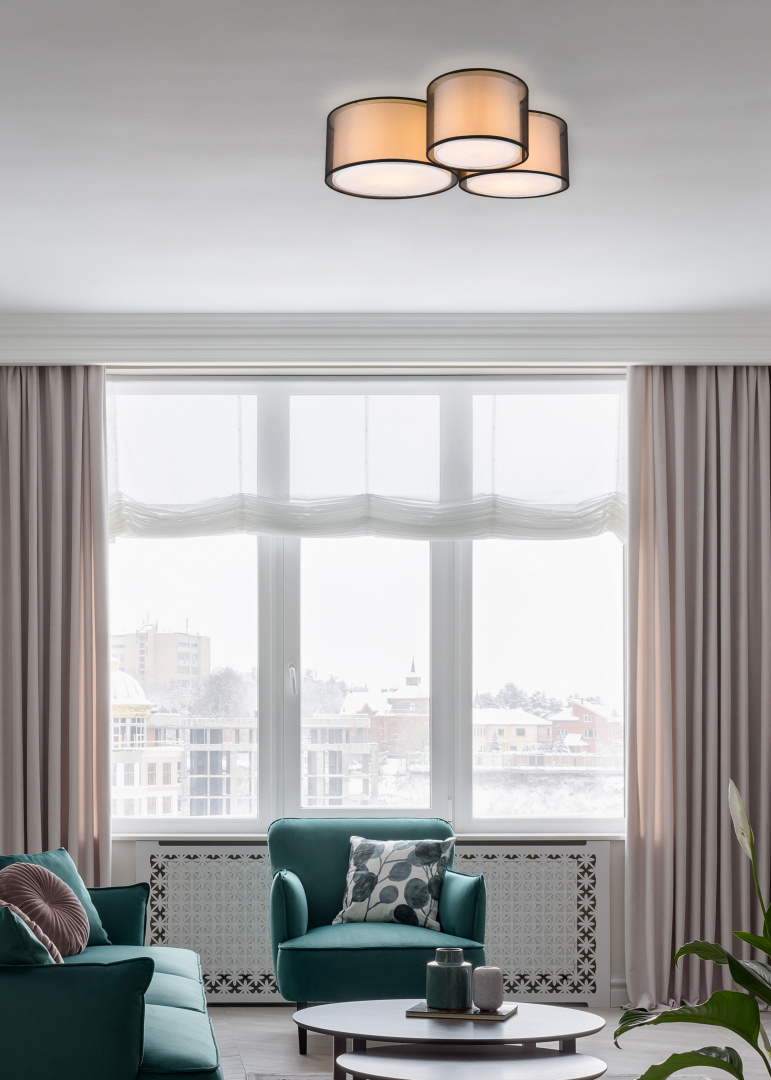 Laevalgusti 3-osaline E27 must matte - Image 2