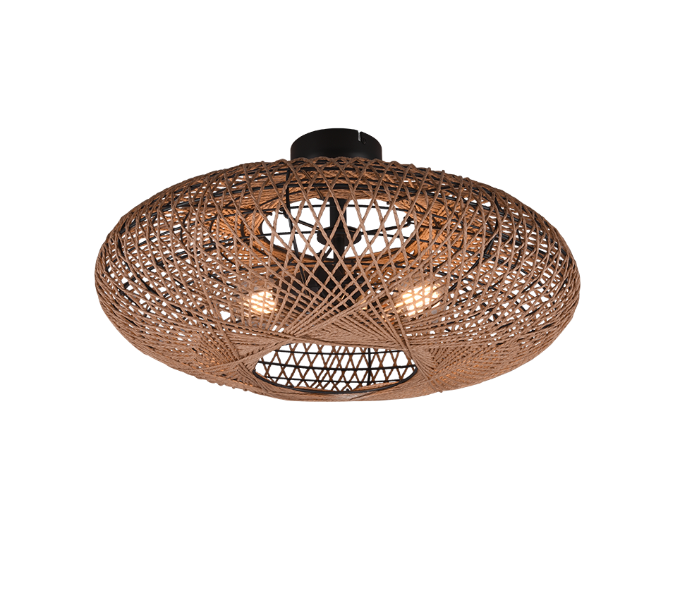 Laevalgusti 2xE27 matt must/sisal