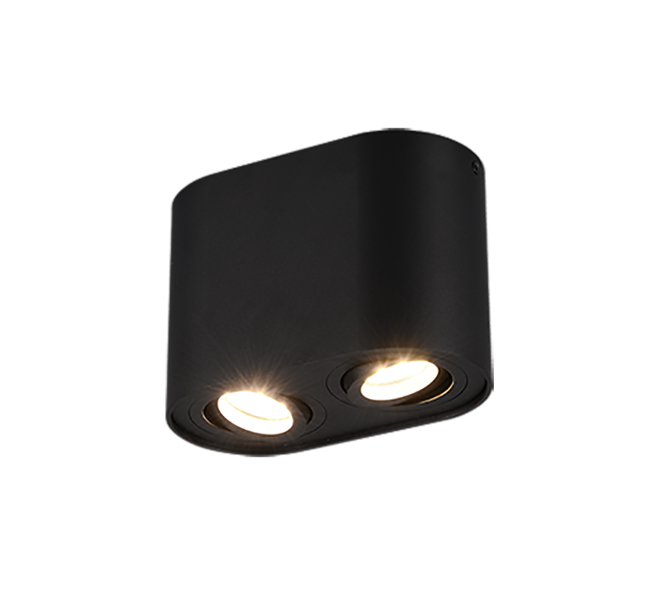 Laevalgusti 2 tk GU10 must matte