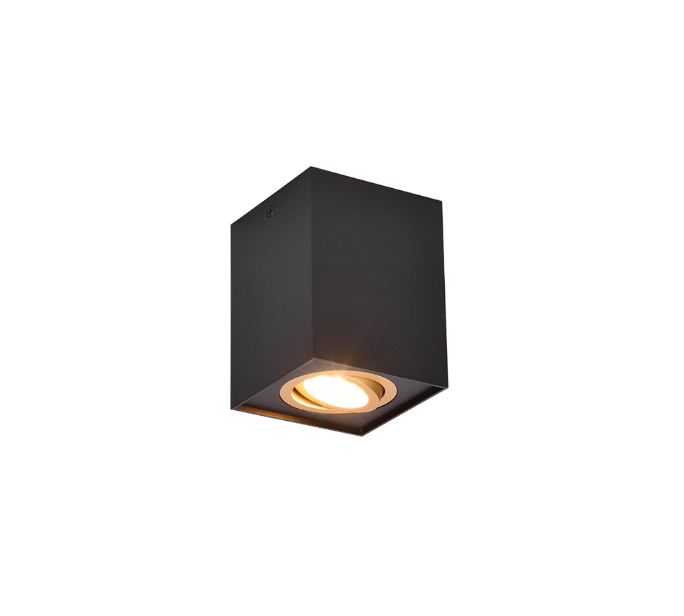 Biskviit laevalgusti 1 tk GU10 must/kuld