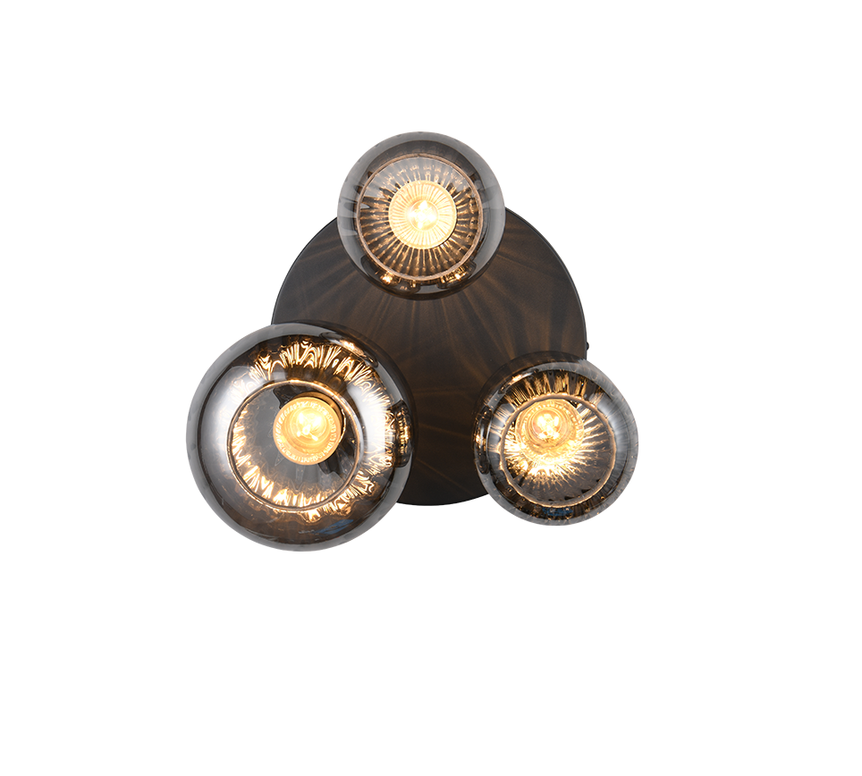 Laevalgusti 3-osaline E27 matt must/hõbedane - Image 3